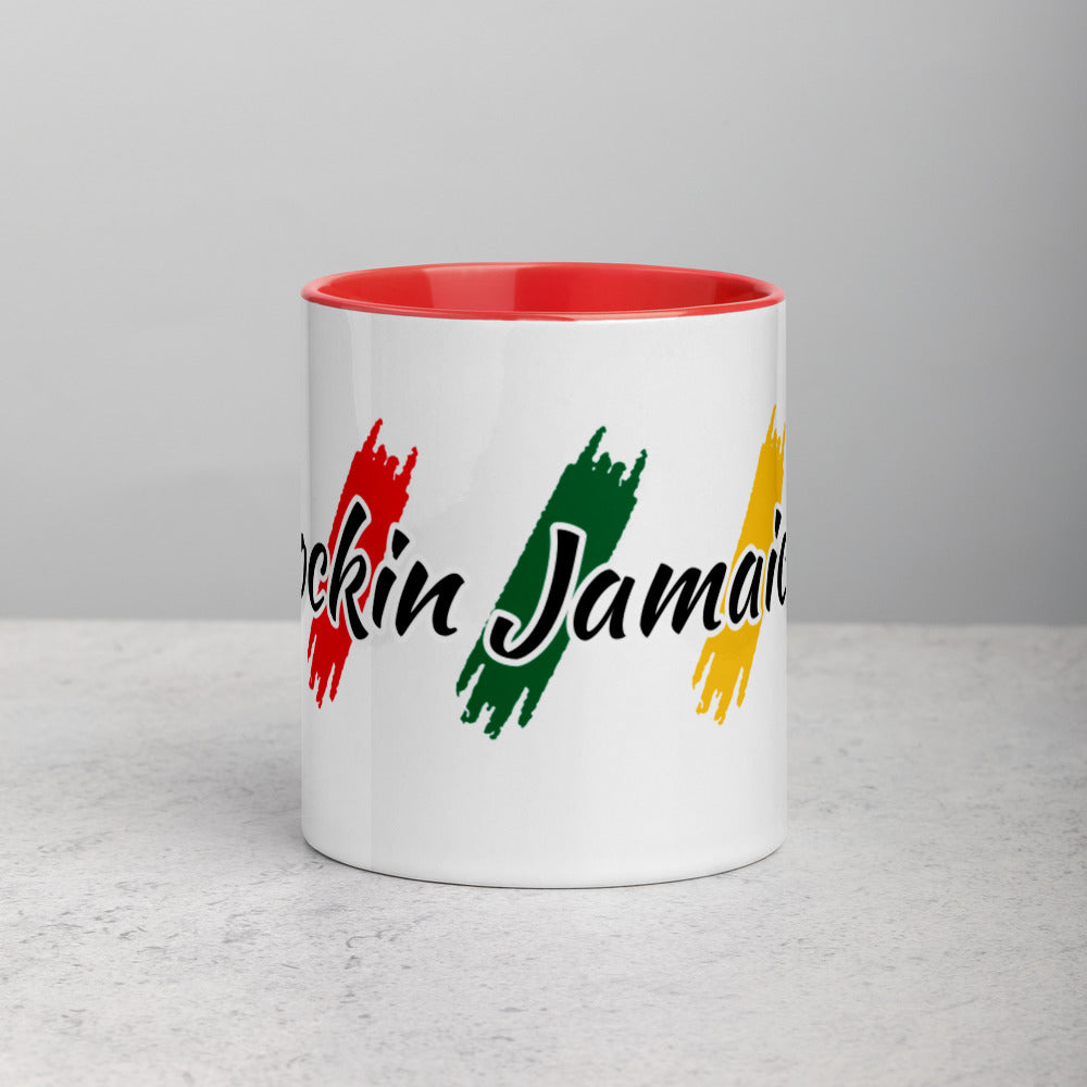 Rockin Jamaican Wears Mug with Color Inside - Rockin Jamaican Wears