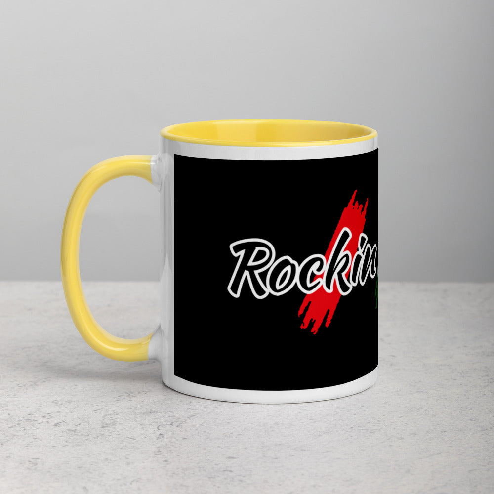 Rockin Jamaican Wears Mug with Color Inside - Rockin Jamaican Wears