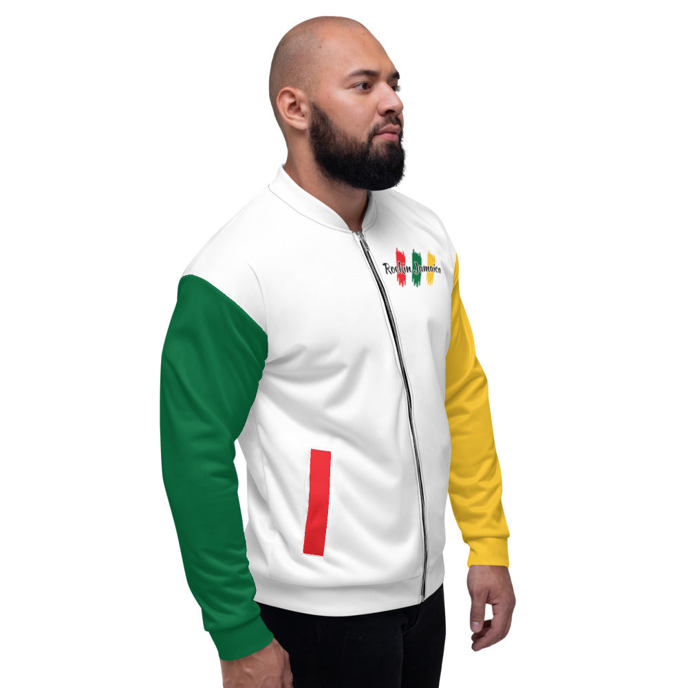 Rockin Jamaican Wears Unisex Bomber Jacket - Rockin Jamaican Wears