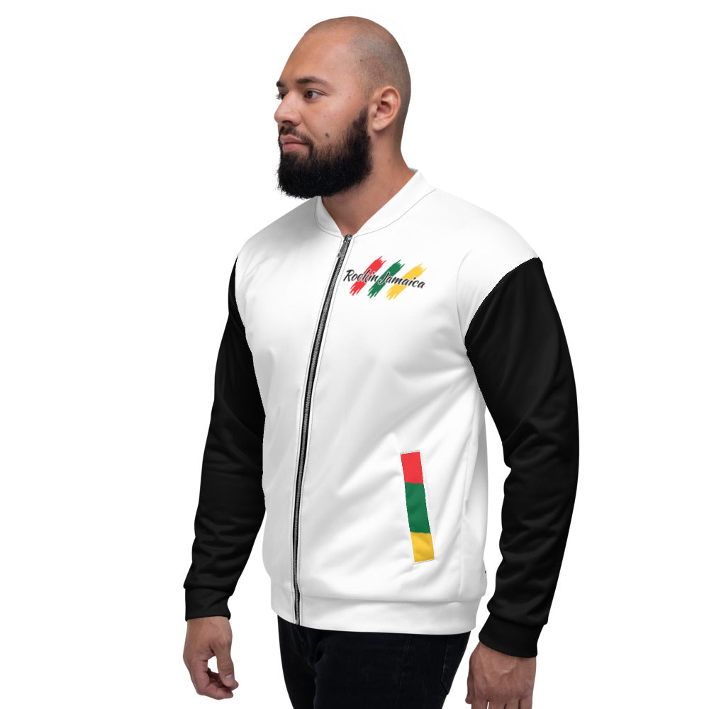 Rockin Jamaican Wears Unisex Bomber Jacket - Rockin Jamaican Wears