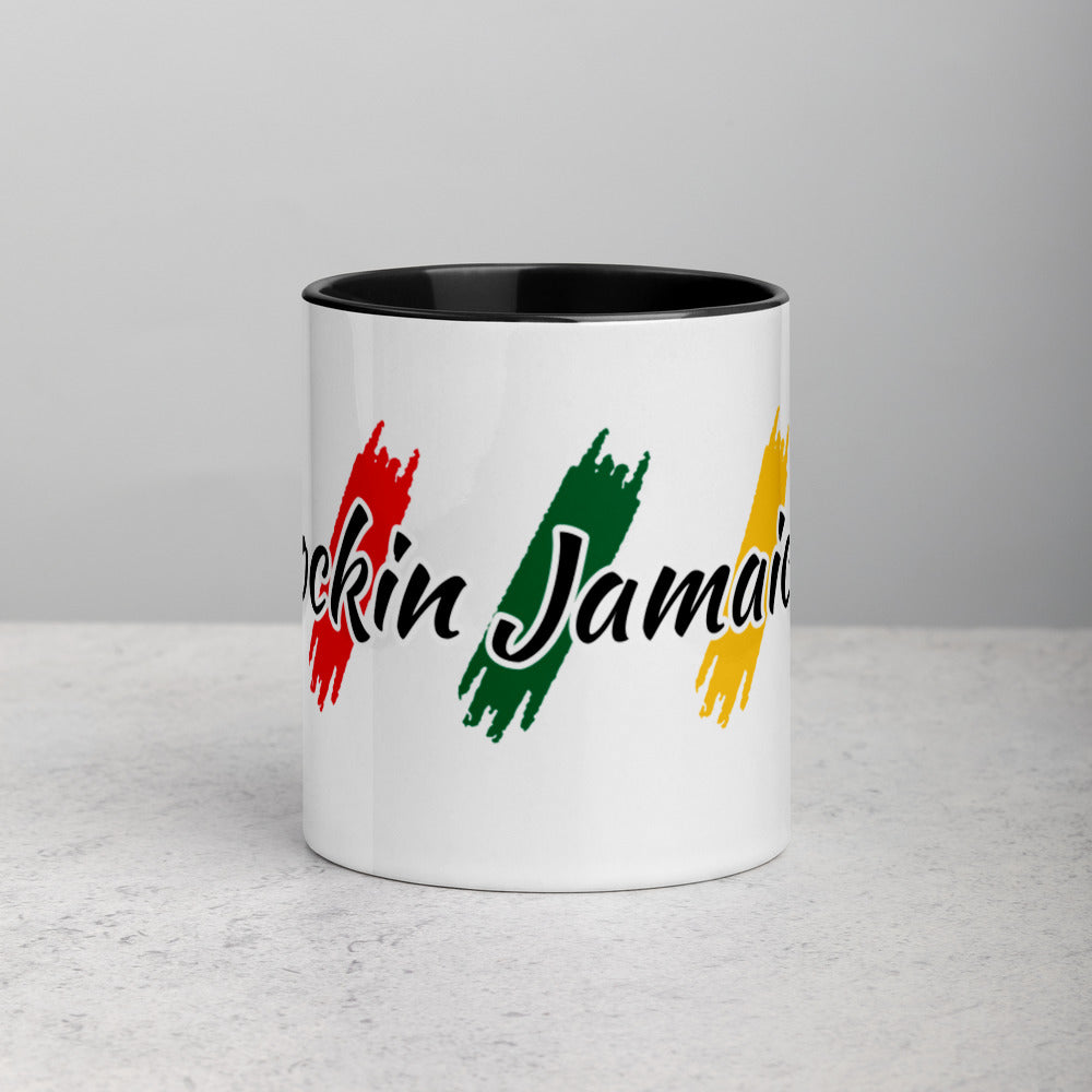 Rockin Jamaican Wears Mug with Color Inside - Rockin Jamaican Wears