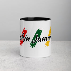 Rockin Jamaican Wears Mug with Color Inside - Rockin Jamaican Wears