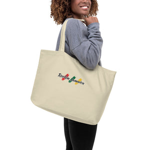 Rockin Jamaican Wears Large Tote Bag - Rockin Jamaican Wears