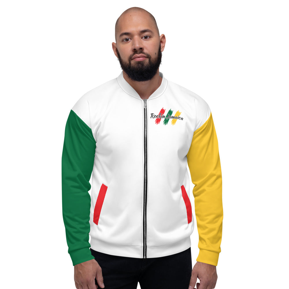 Rockin Jamaican Wears Unisex Bomber Jacket - Rockin Jamaican Wears