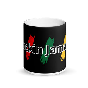 Rockin Jamaican Wears Matte Black Magic Mug - Rockin Jamaican Wears