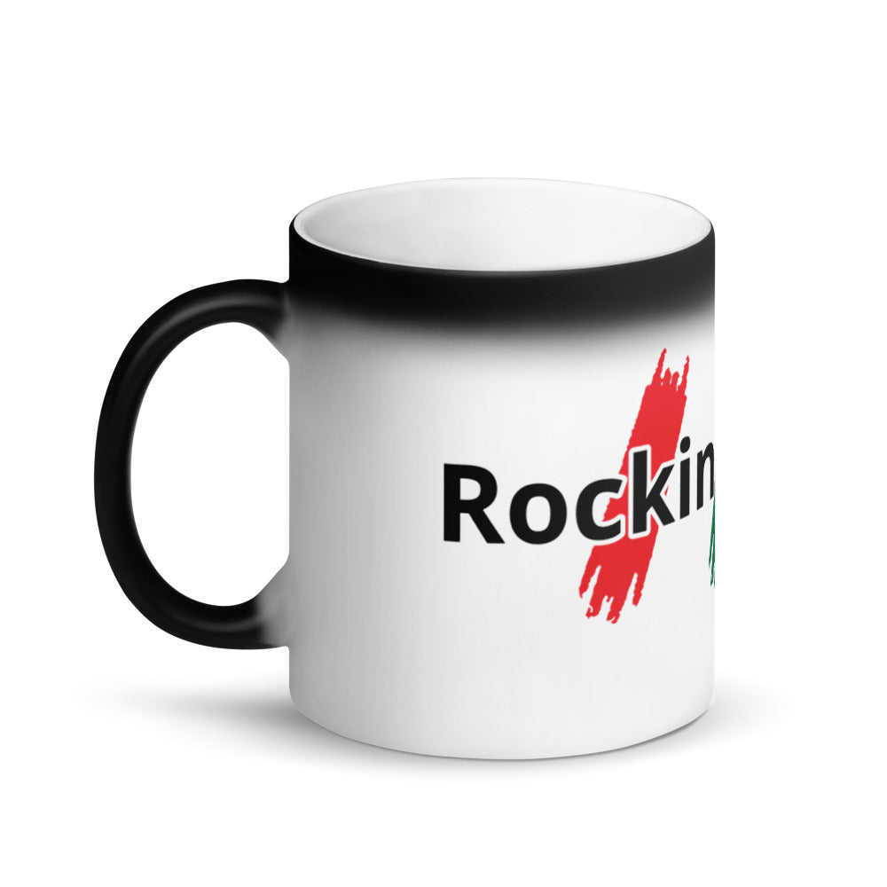 Rockin Jamaican Wears Matte Black Magic Mug - Rockin Jamaican Wears