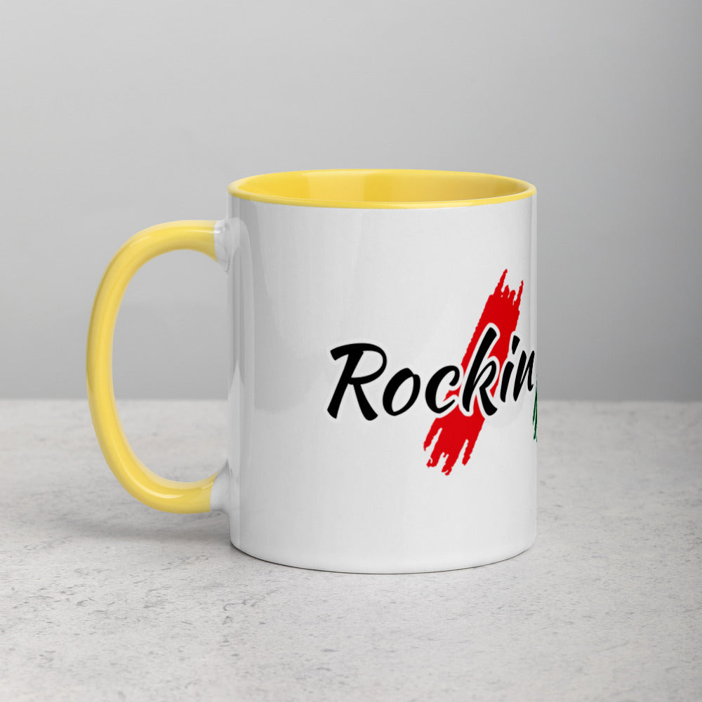 Rockin Jamaican Wears Mug with Color Inside - Rockin Jamaican Wears