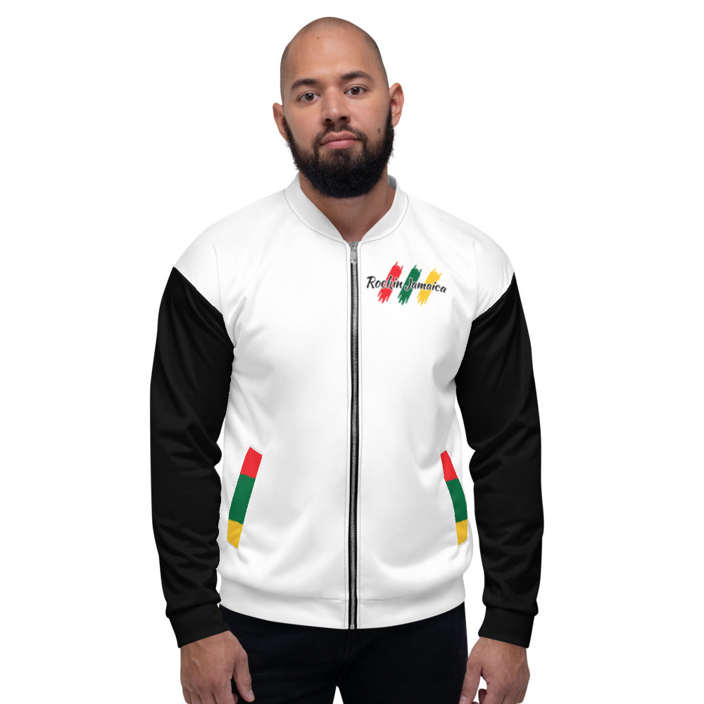 Rockin Jamaican Wears Unisex Bomber Jacket - Rockin Jamaican Wears