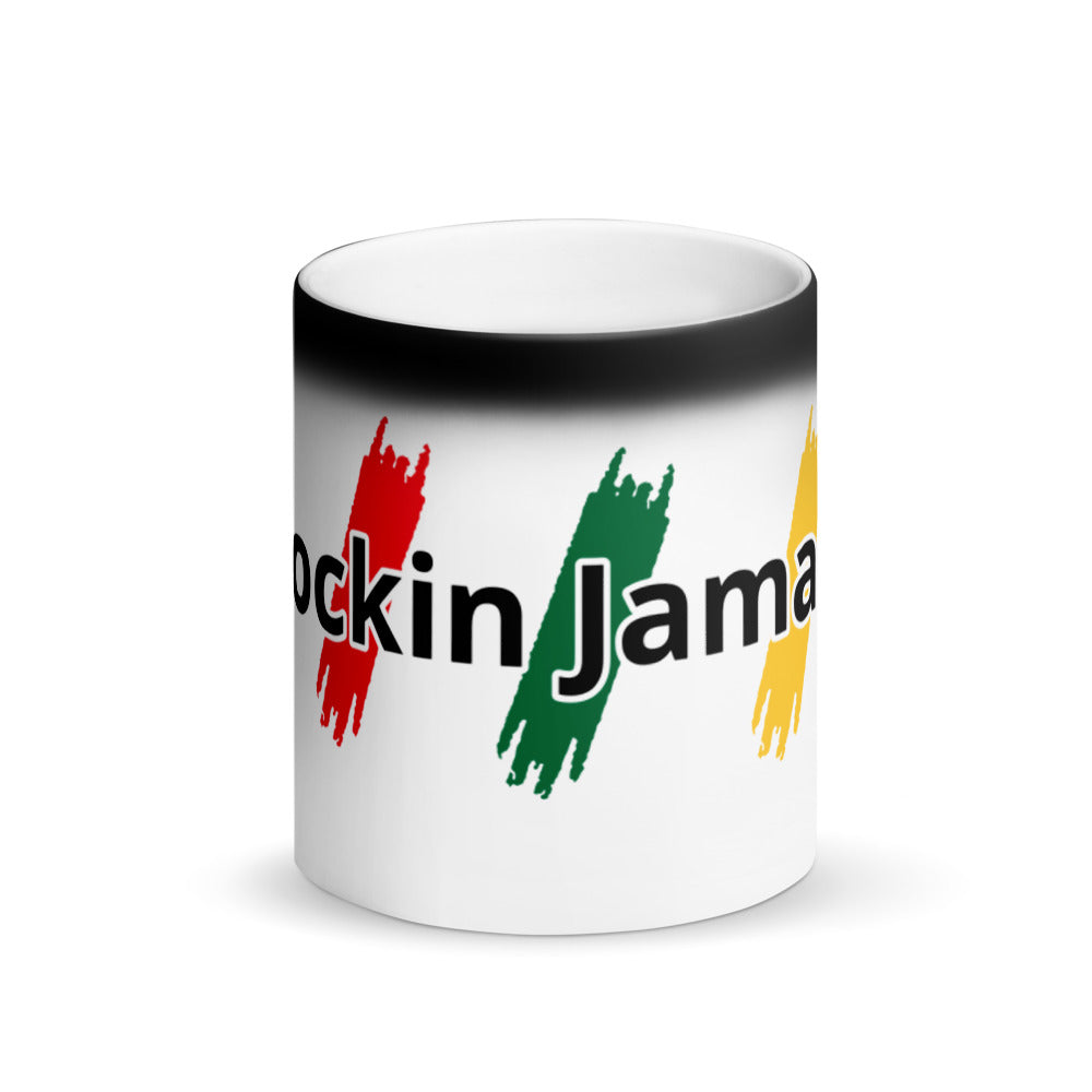 Rockin Jamaican Wears Matte Black Magic Mug - Rockin Jamaican Wears