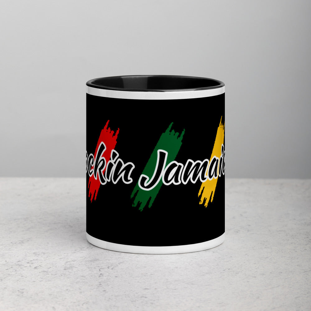 Rockin Jamaican Wears Mug with Color Inside - Rockin Jamaican Wears