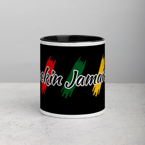 Rockin Jamaican Wears Mug with Color Inside - Rockin Jamaican Wears