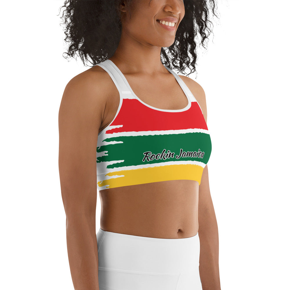 Rockin Jamaican Wears Sports bra - Rockin Jamaican Wears