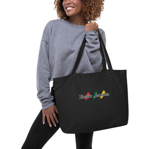 Rockin Jamaican Wears Large Tote Bag - Rockin Jamaican Wears