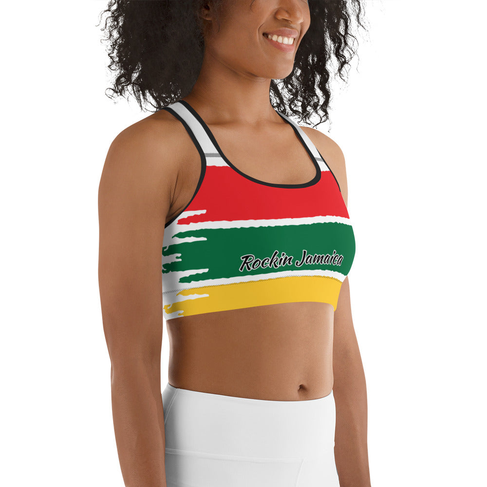 Rockin Jamaican Wears Sports bra - Rockin Jamaican Wears