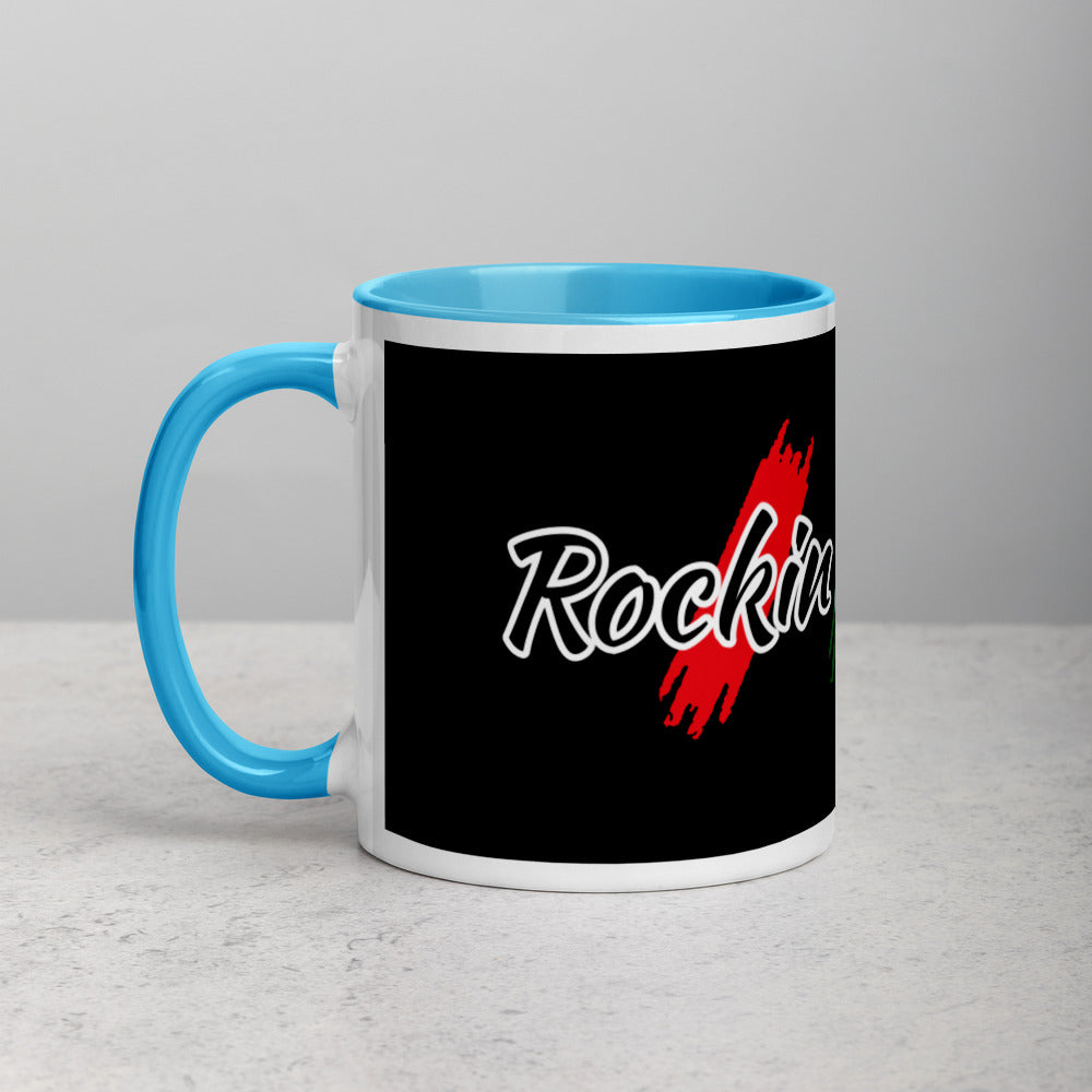 Rockin Jamaican Wears Mug with Color Inside - Rockin Jamaican Wears