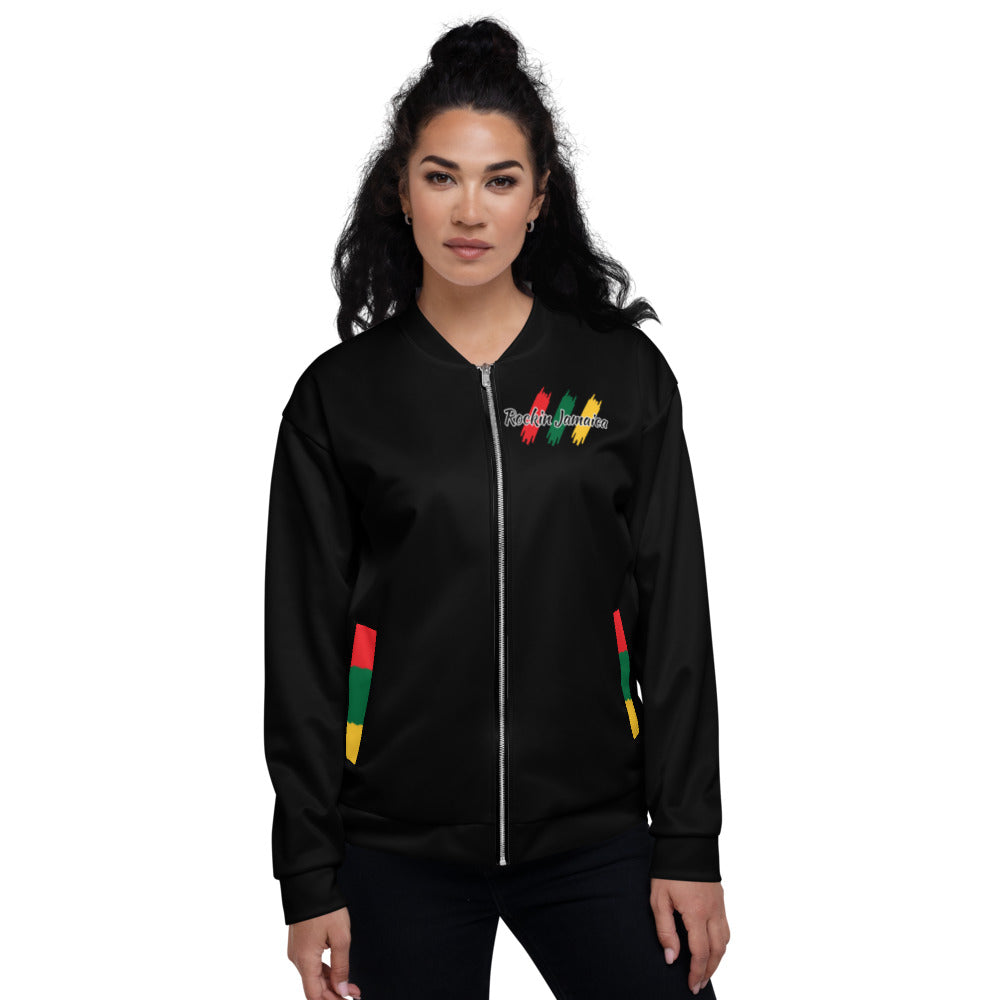 Rockin Jamaican Wears Unisex Bomber Jacket - Rockin Jamaican Wears