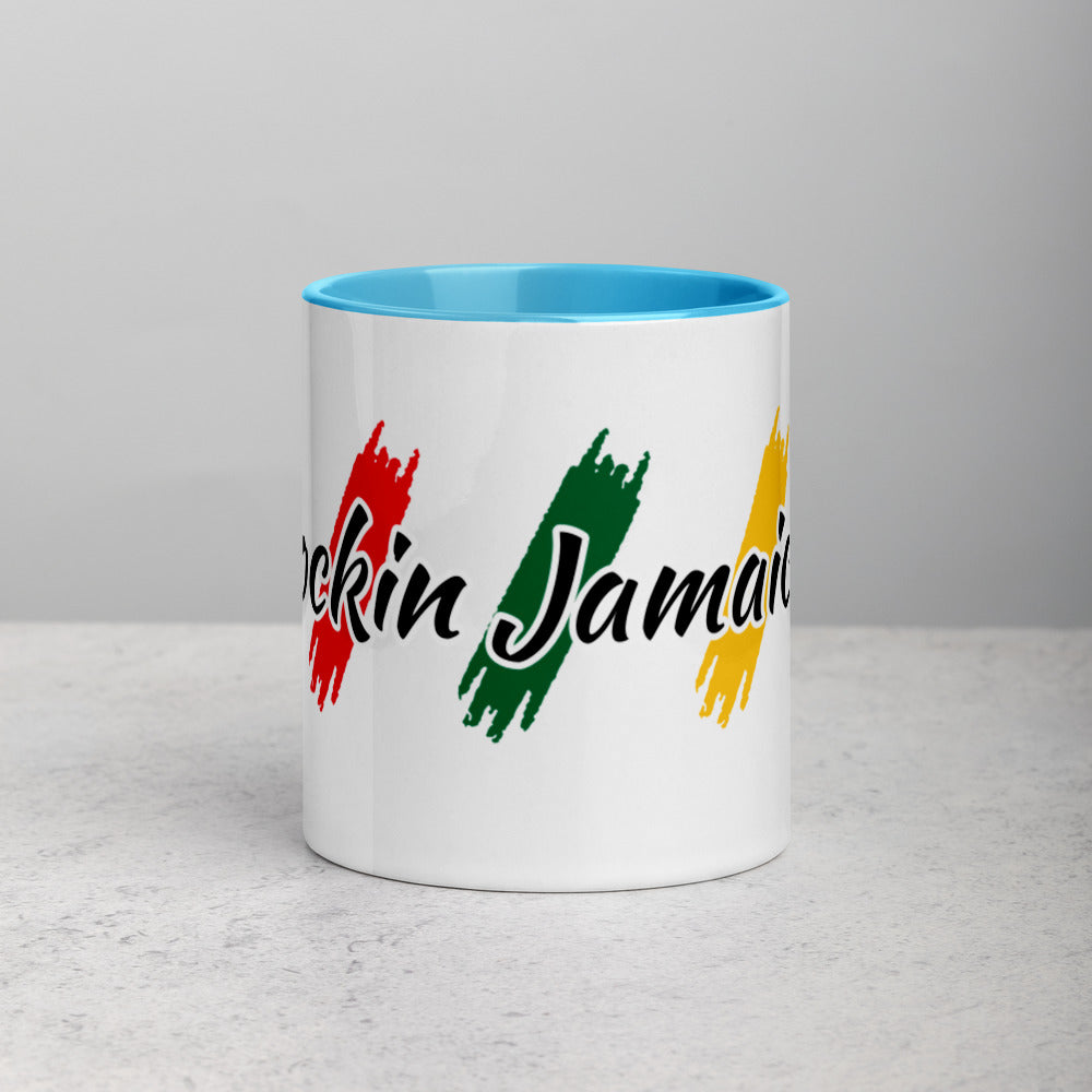 Rockin Jamaican Wears Mug with Color Inside - Rockin Jamaican Wears