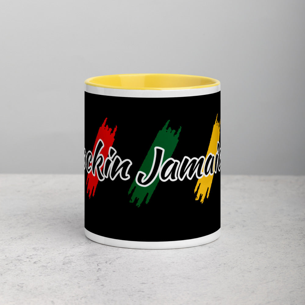 Rockin Jamaican Wears Mug with Color Inside - Rockin Jamaican Wears