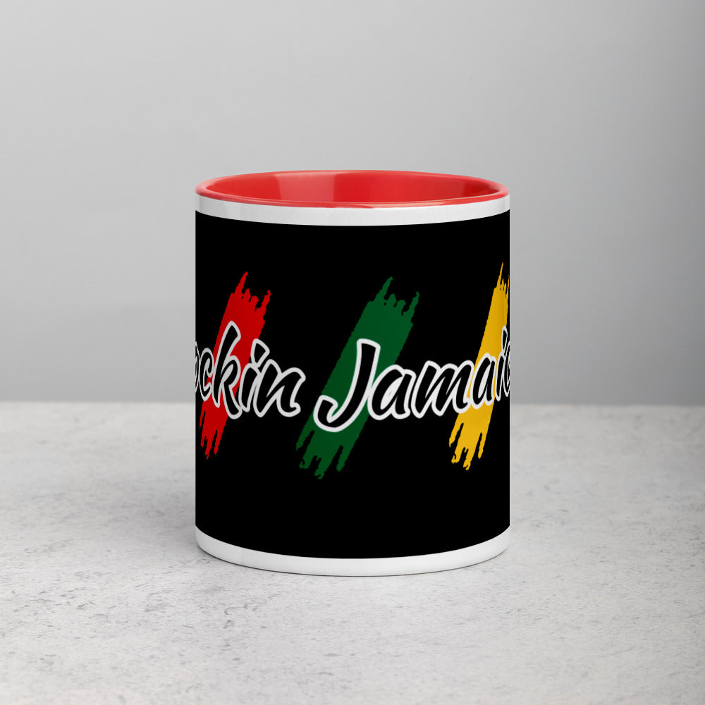 Rockin Jamaican Wears Mug with Color Inside - Rockin Jamaican Wears