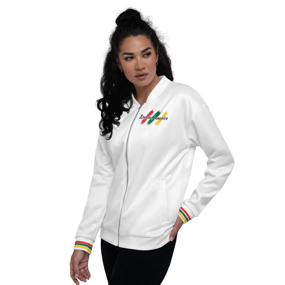 Rockin Jamaican Wears Unisex Bomber Jacket - Rockin Jamaican Wears