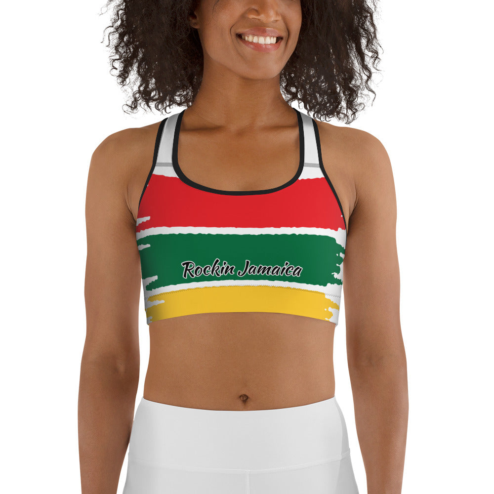 Rockin Jamaican Wears Sports bra - Rockin Jamaican Wears