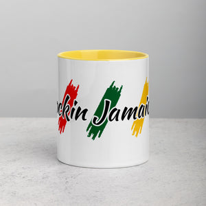 Rockin Jamaican Wears Mug with Color Inside - Rockin Jamaican Wears